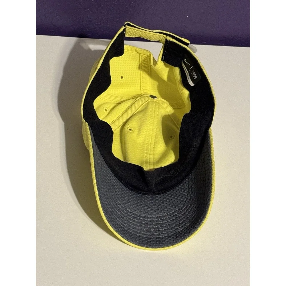 Nike Tailwind Hat Yellow Mesh 6 Panel Strapback Dri-FIT AW84 Y2K Rare